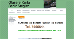 Desktop Screenshot of kurta-glaserei.de