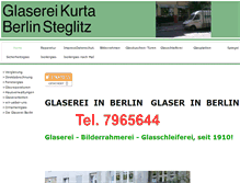 Tablet Screenshot of kurta-glaserei.de